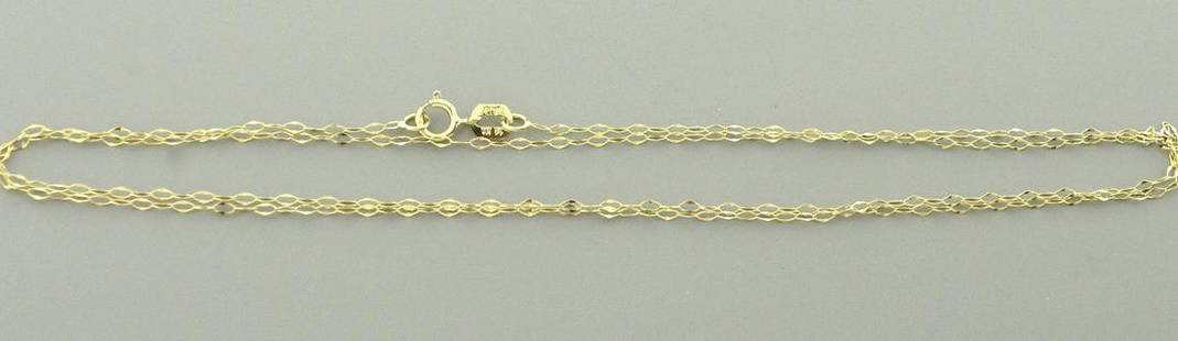 NEW 14K YELLOW GOLD CABLE CHAIN, 20" NECKLACE ITALY: Necklace measures 20" Long x 0.8mm Wide 14K Yellow gold chain New Stamped 14KT ITALY Total weight 0.6 grams