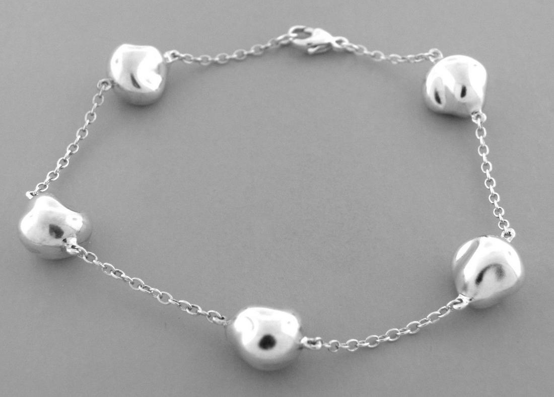 TIFFANY & Co. STERLING SILVER BEAN NUGGET BRACELET (1 of 2)
