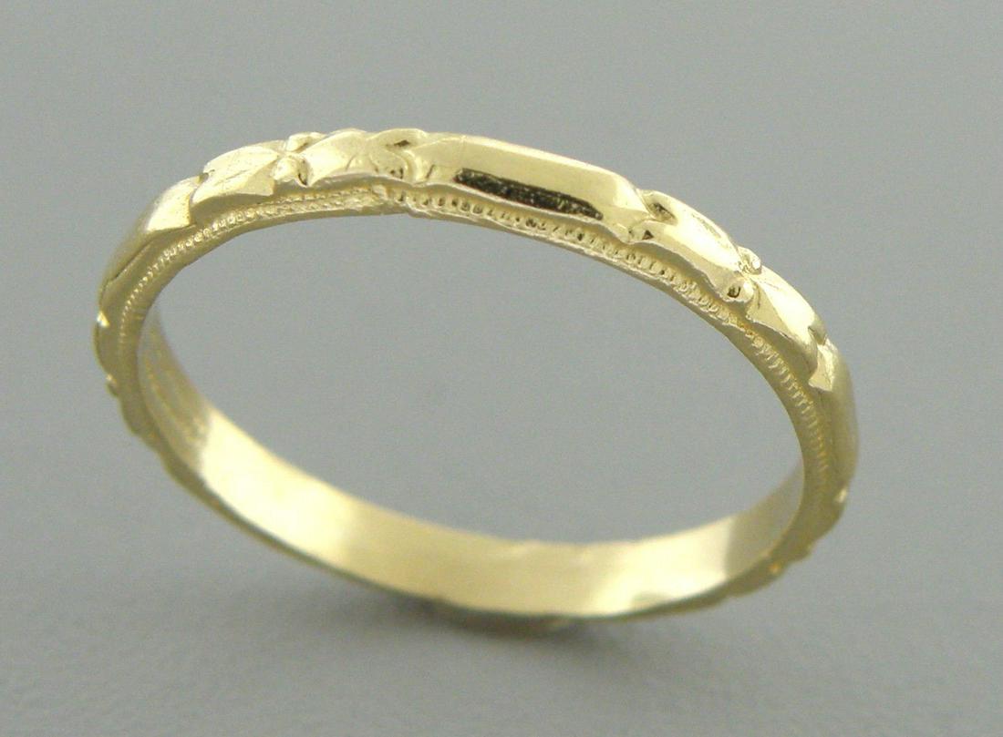 14K Y/ GOLD RING ETERNITY WEDDING BAND RING SIZE 7 (1 of 2)