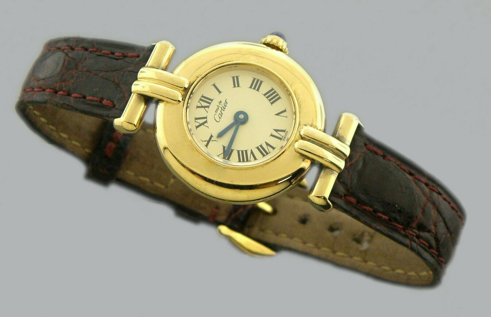 CARTIER MUST DE VERMEIL GOLD STERLING SILVER WATCH (1 of 2)