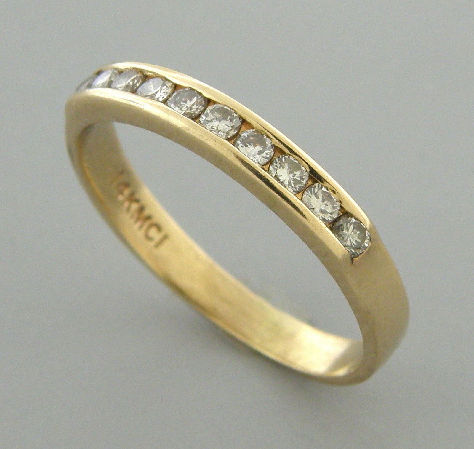 14K YELLOW GOLD LADIES DIAMOND RING WEDDING BAND 0.25ct (1 of 2)