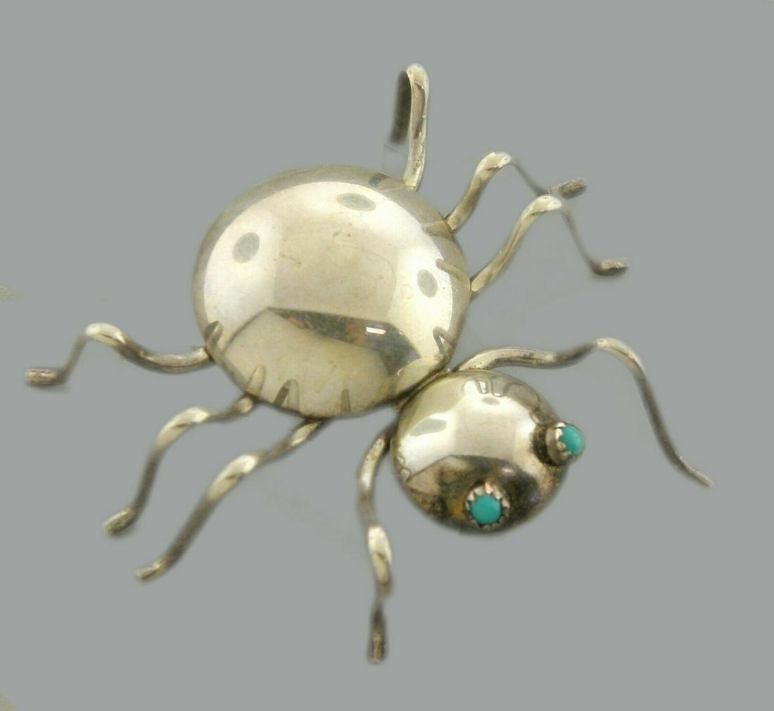 VINTAGE BEAUTIFUL J.RAYBAL SOUTHWESTERN SILVER BROOCH (1 of 2)