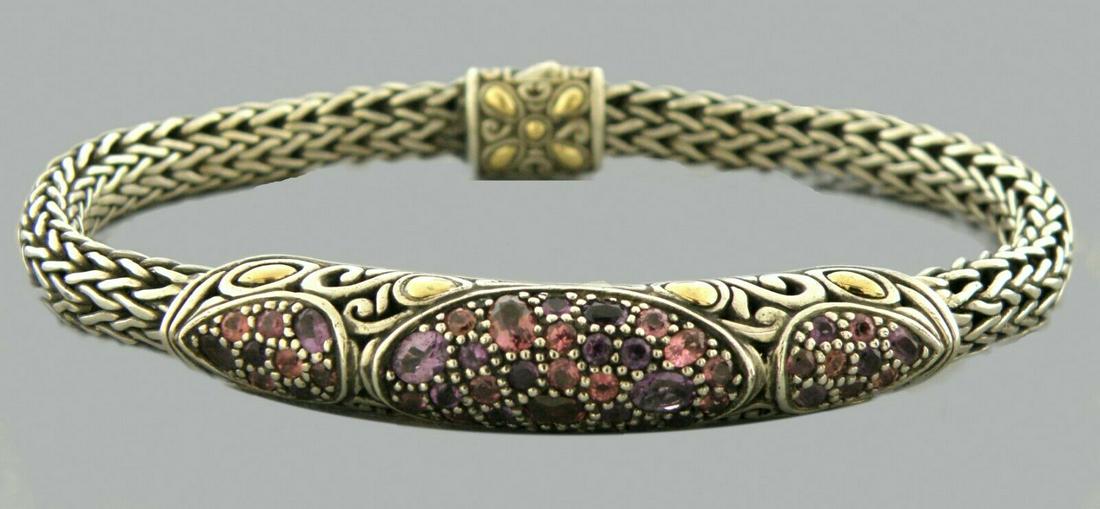 JOHN HARDY 18K GOLD STERLING SILVER COLORWAY BRACELET (1 of 2)