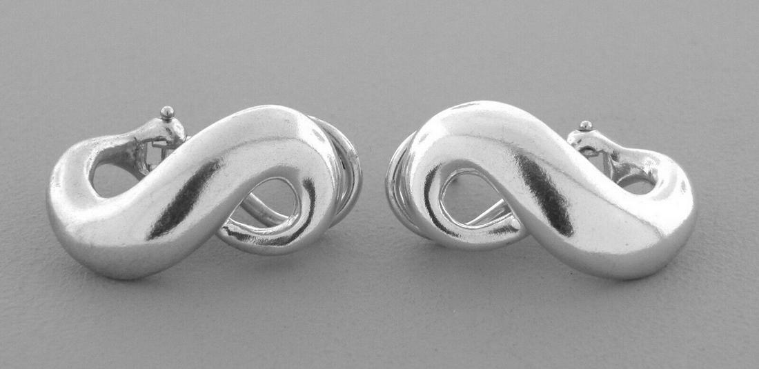 Tiffany&Co.K18PG Infinity Earrings Gold Plated Silver Accessory Jewelry  Gift | eBay