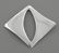 VINTAGE JAMES AVERY STERLING SILVER SQUARE PENDANT - 2