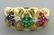 14K YELLOW GOLD DIAMOND RUBY EMERALD SAPPHIRE RING - 2