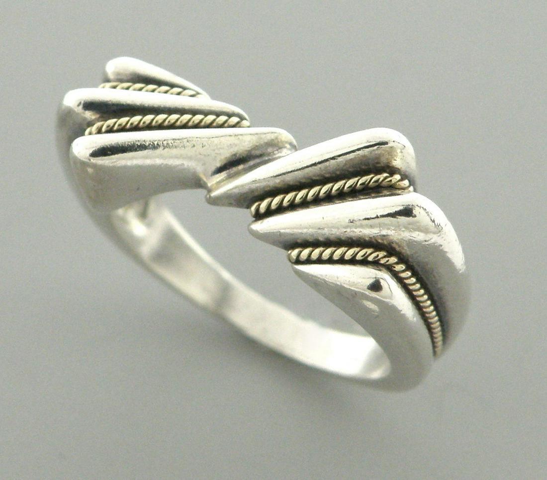 VINTAGE TIFFANY & Co. 18K STERLING SILVER ROPE RING (1 of 2)