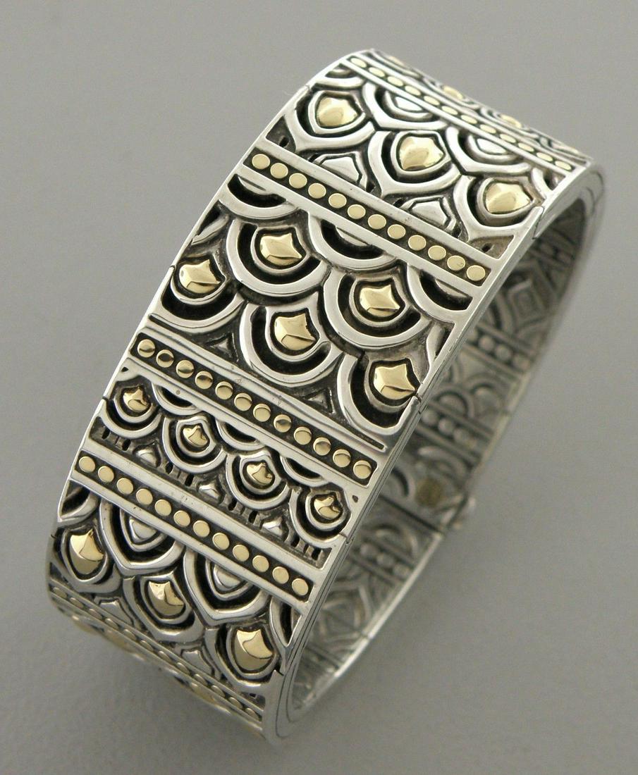 JOHN HARDY 18K GOLD STERLING SILVER LADIES NAGA BANGLE (1 of 2)