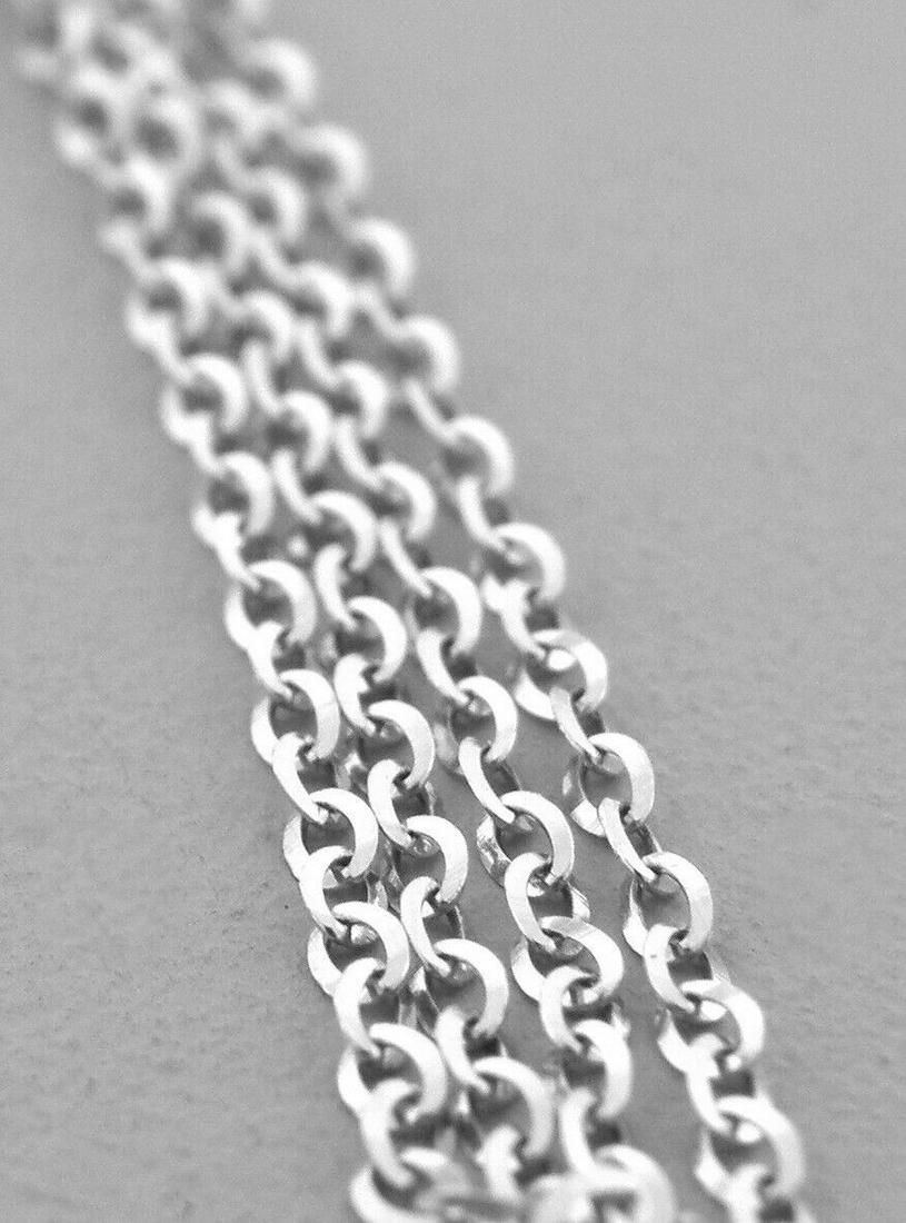 NEW 14K WHITE GOLD OVAL COBRA CHAIN NECKLACE 1.5mm -28" (1 of 2)