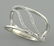 14K WHITE GOLD DIAMOND WIDE CURVED LADIES RING SZE 9.25 - 2