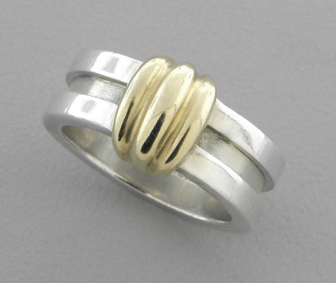 TIFFANY & CO. 18K YELLOW GOLD STERLING SILVER RING (1 of 2)