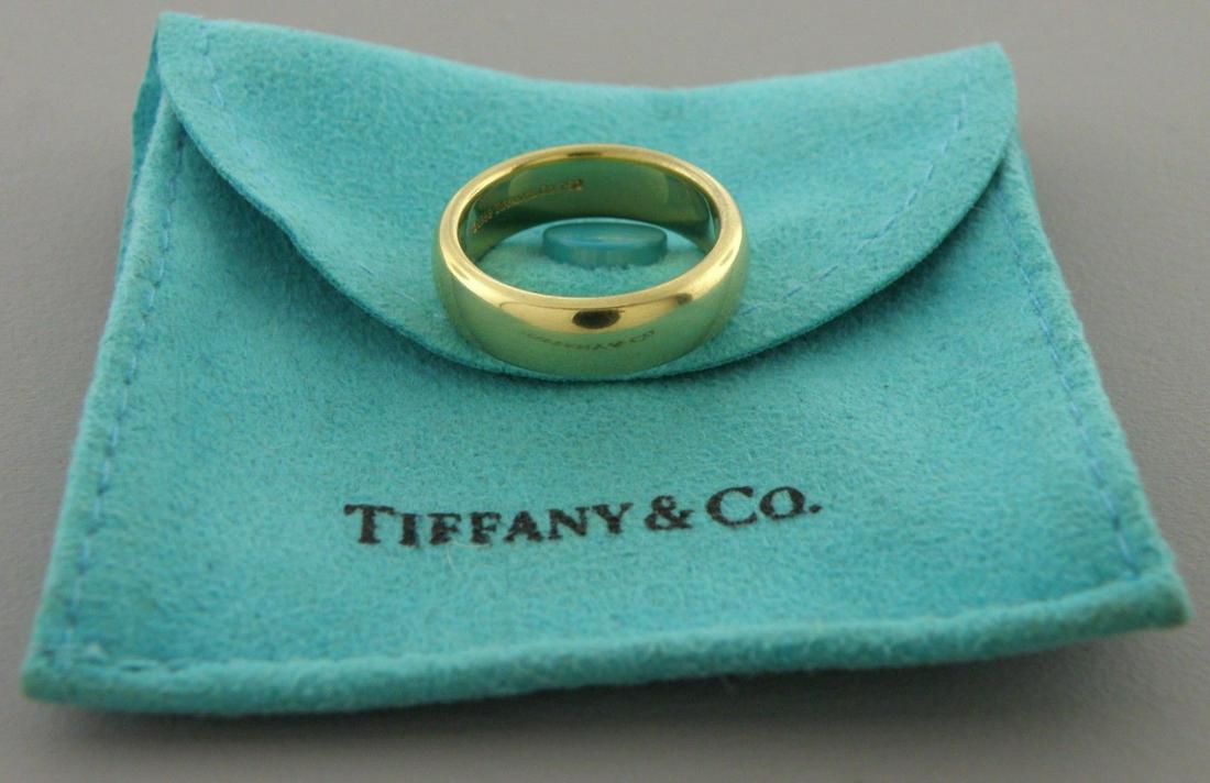 TIFFANY & CO. 18K YELLOW GOLD 6mm WEDDING BAND RING (1 of 2)
