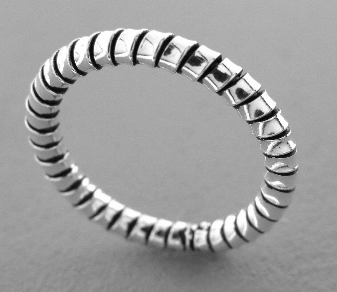 NEW STERLING SILVER TWIST SPIRAL RING WEDDING BAND (1 of 1)