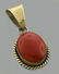 VINTAGE BEAUTIFUL STERLING SILVER JASPER PENDANT OVAL