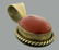VINTAGE BEAUTIFUL STERLING SILVER JASPER PENDANT OVAL - 2