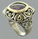 JOHN HARDY 18K GOLD STERLING SILVER AMETHYST RING