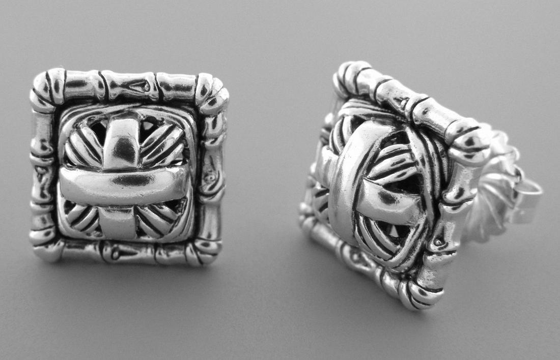 JOHN HARDY STERLING SILVER UNION JACK STUD EARRINGS (1 of 2)