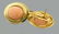 VINTAGE 14K YELLOW GOLD LADIES OVAL PINK CORAL EARRINGS - 2