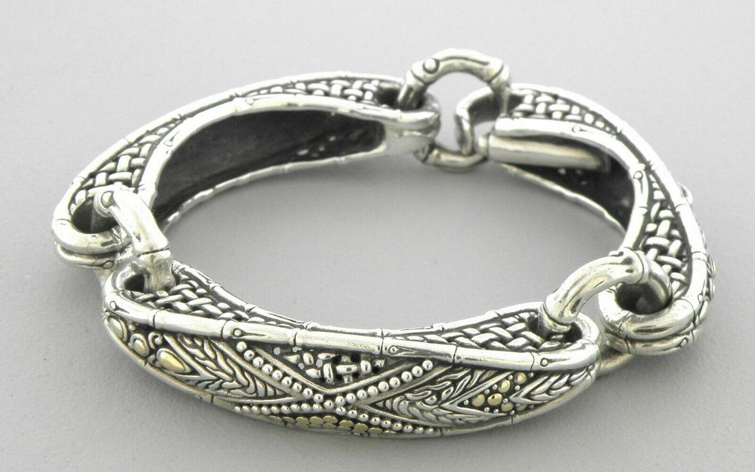 JOHN HARDY 18K GOLD STERLING SILVER DOT BRACELET HEAVY (1 of 2)