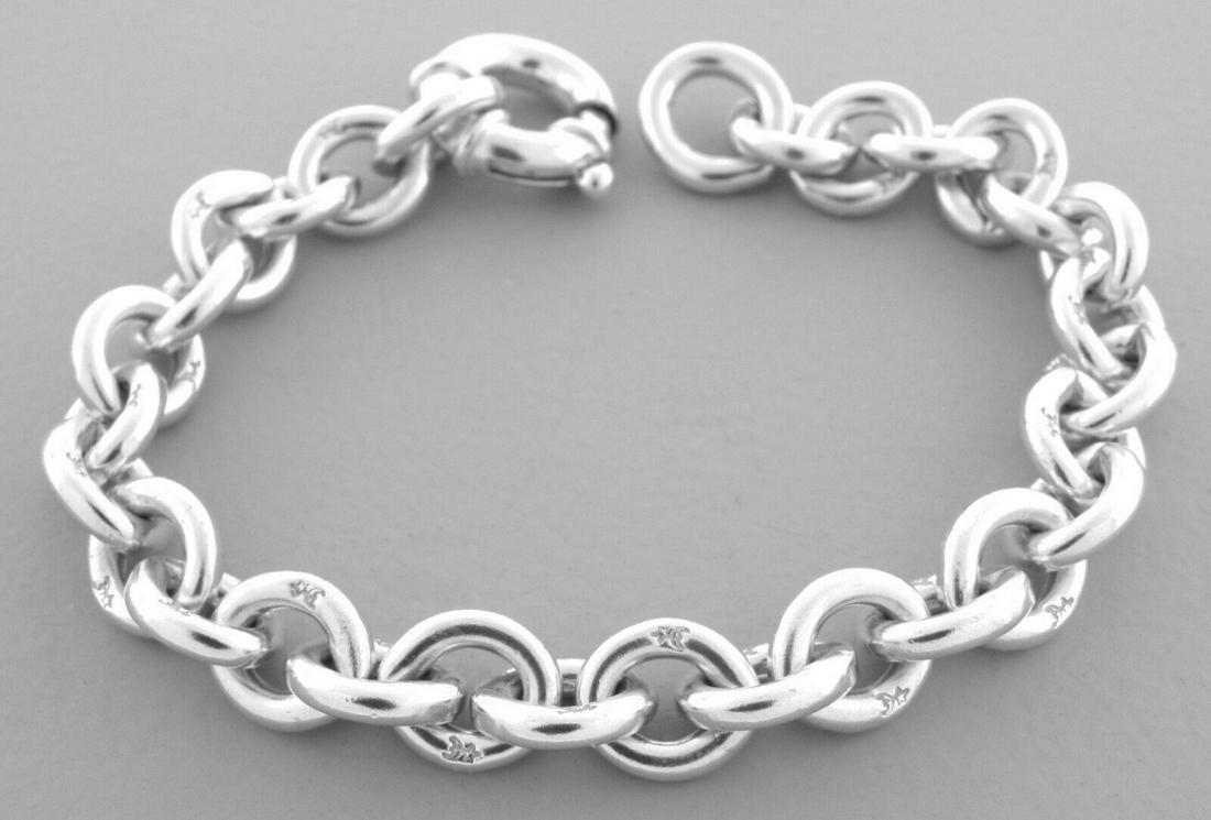 KIESELSTEIN CORD STERLING SILVER HEAVY LINK BRACELET (1 of 2)