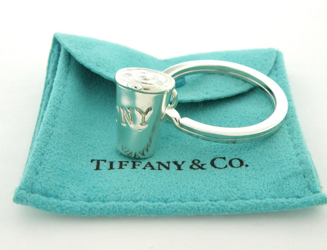 VINTAGE TIFFANY & Co. STERLING I LOVE NY COFFEE KEYRING (1 of 2)