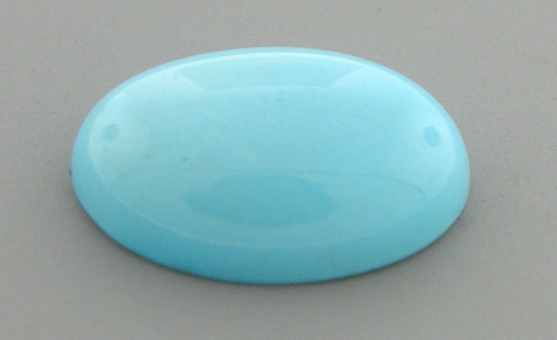 UNTREATED TURQUOISE OVAL CABOCHON 9.68ct 18X13mm (1 of 2)