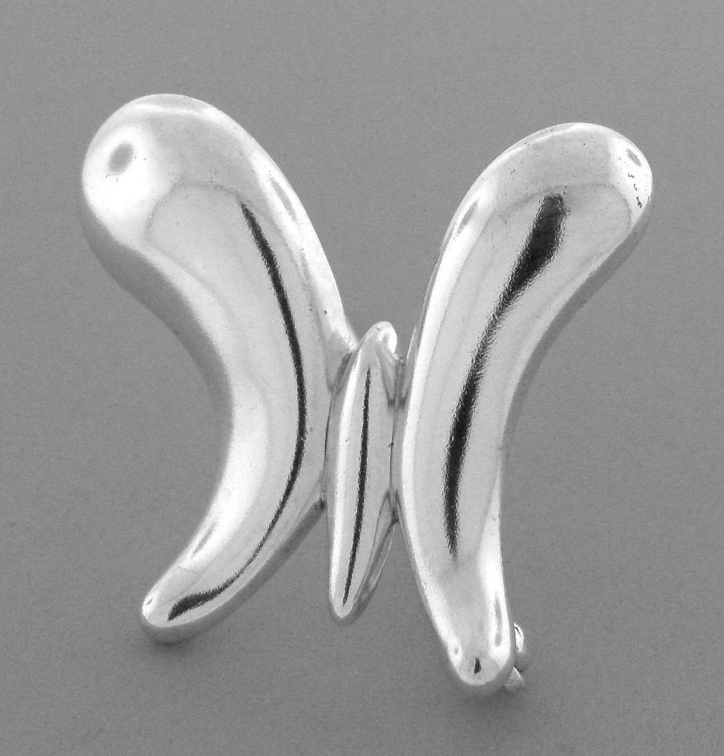 TIFFANY & Co. STERLING SILVER BUTTERFLY PIN BROOCH (1 of 2)