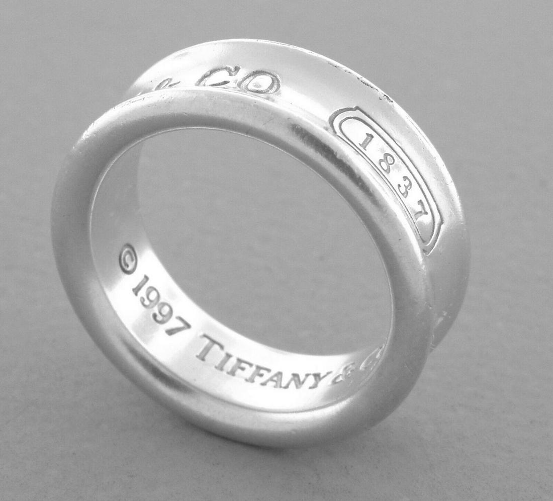 TIFFANY & Co. STERLING SILVER 1837 BAND RING SIZE 6 (1 of 2)