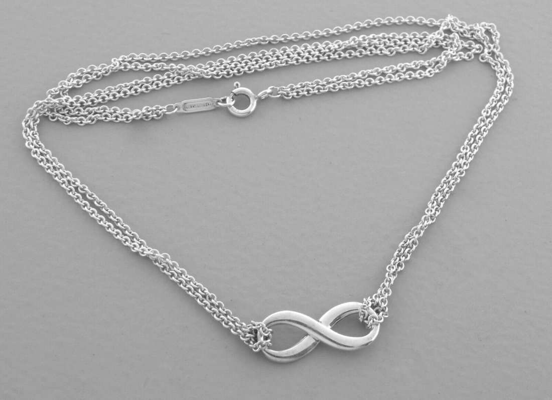 TIFFANY & CO. STERLING SILVER STRAND INFINITY NECKLACE (1 of 2)