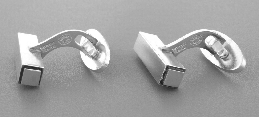 VINTAGE GEORG JENSEN STERLING SILVER SQUARE CUFFLINKS (1 of 2)