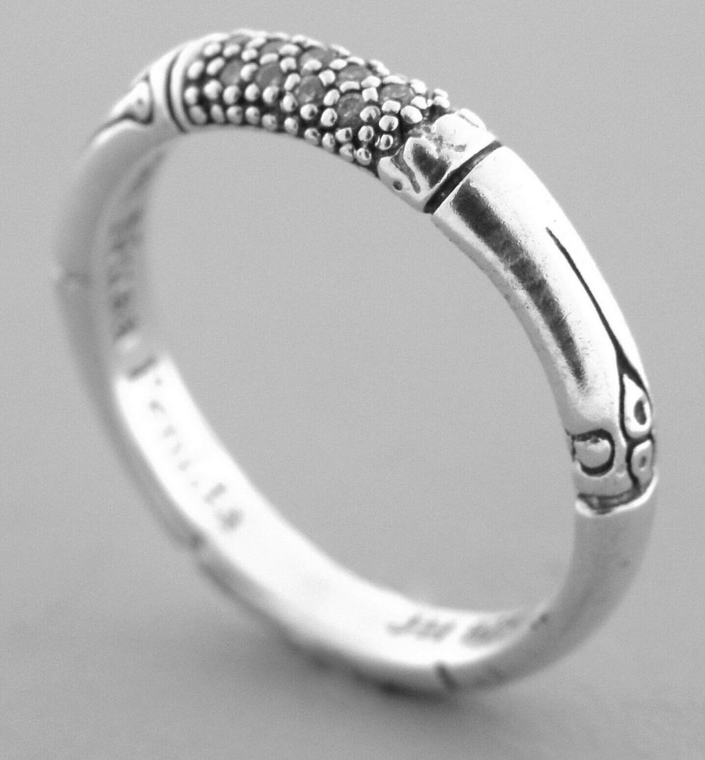 JOHN HARDY STERLING SILVER DIAMOND LADIES BAMBOO BAND (1 of 2)