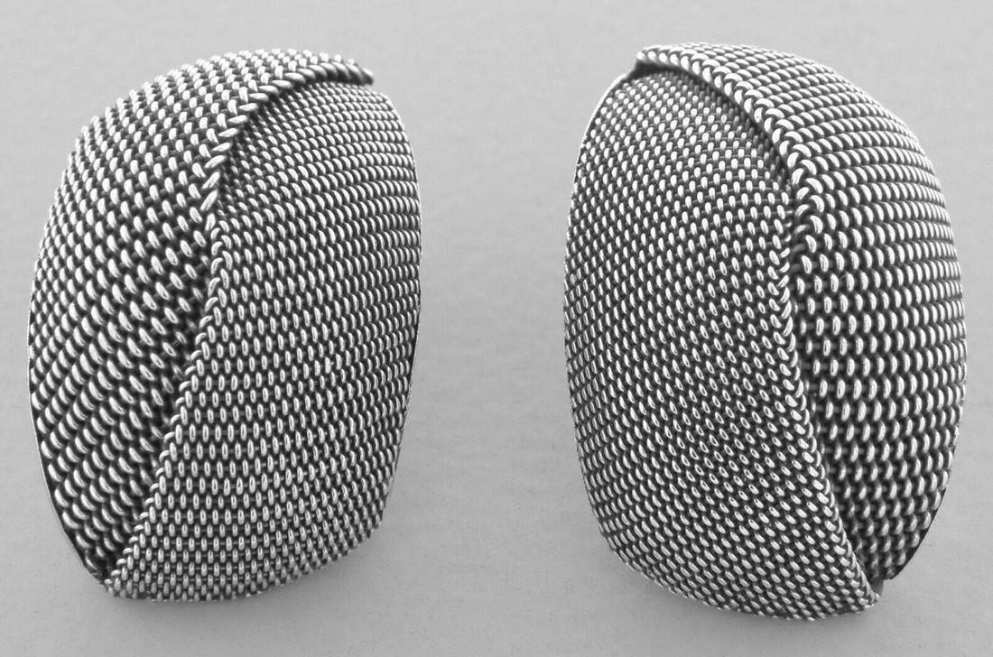 VINTAGE JOHN HARDY STERLING SILVER LARGE WOVEN EARRINGS (1 of 2)