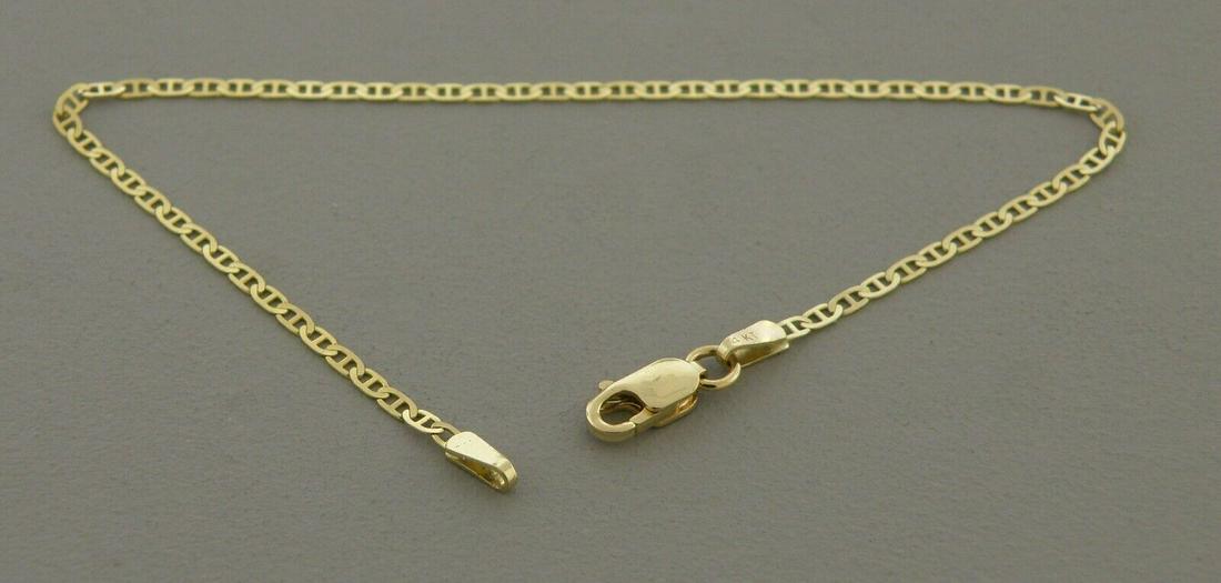 14K YELLOW GOLD GUCCI MARINER ANCHOR BRACELET 2mm - 7" (1 of 2)