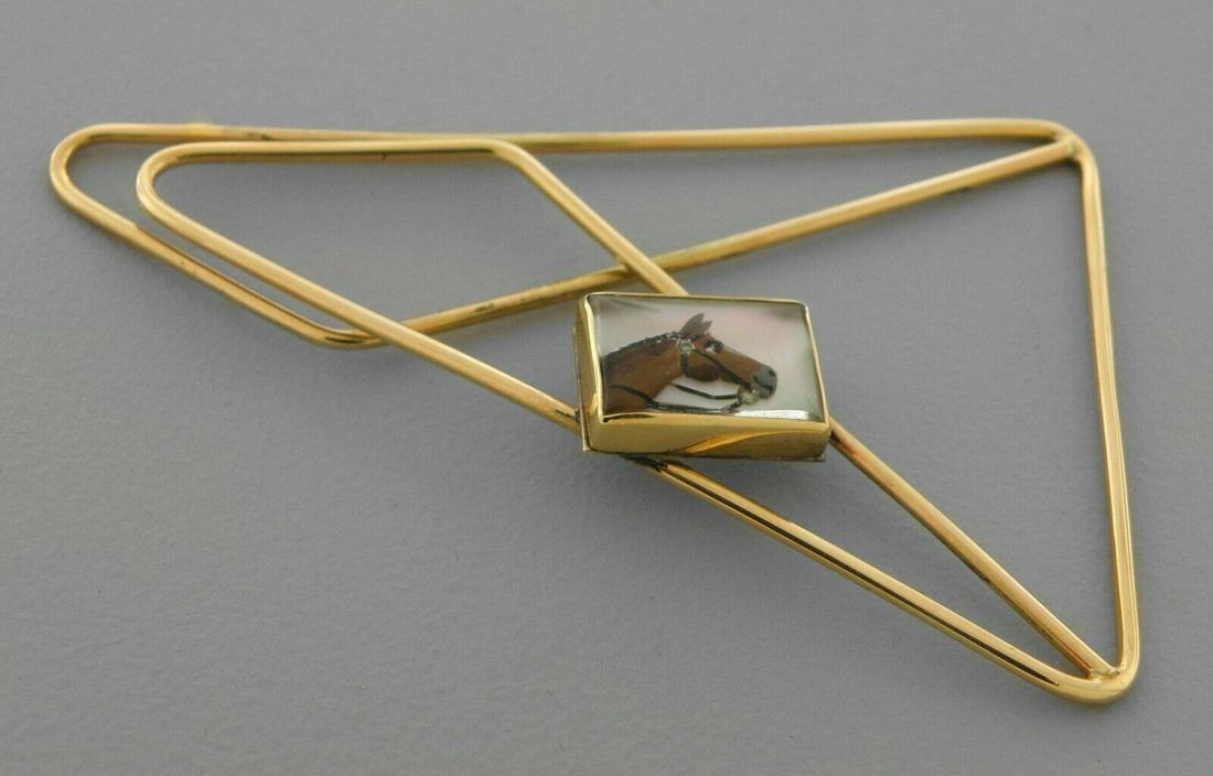 VINTAGE CARTIER 14K GOLD HORSE EQUESTRIAN MONEY CLIP (1 of 2)