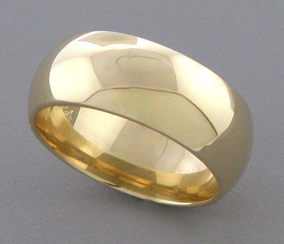 14K YELLOW SOLID GOLD 7MM COMFORT BAND WEDDING RING 10 (1 of 2)