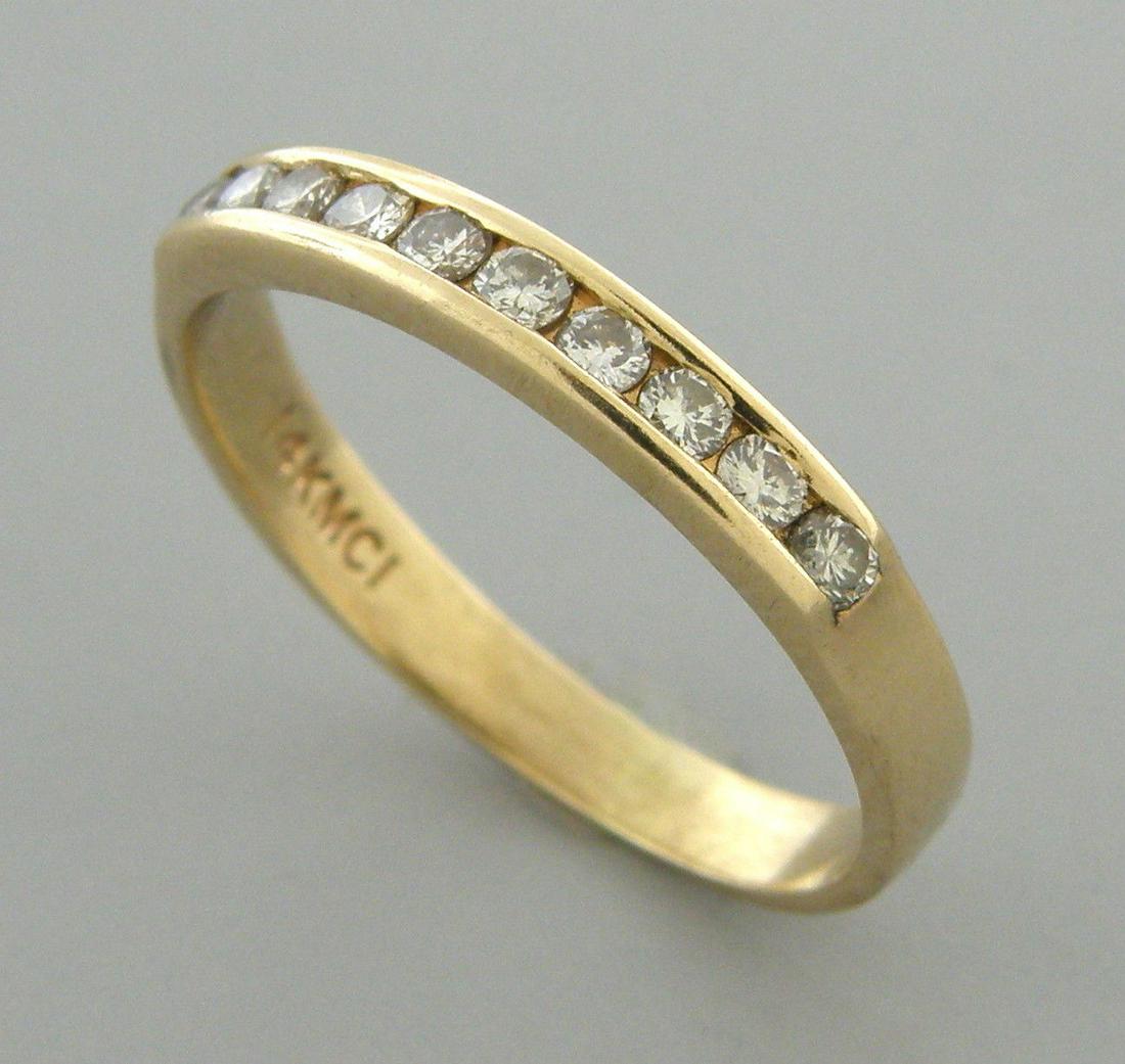 14K YELLOW GOLD LADIES DIAMOND RING WEDDING BAND 0.25ct (1 of 2)