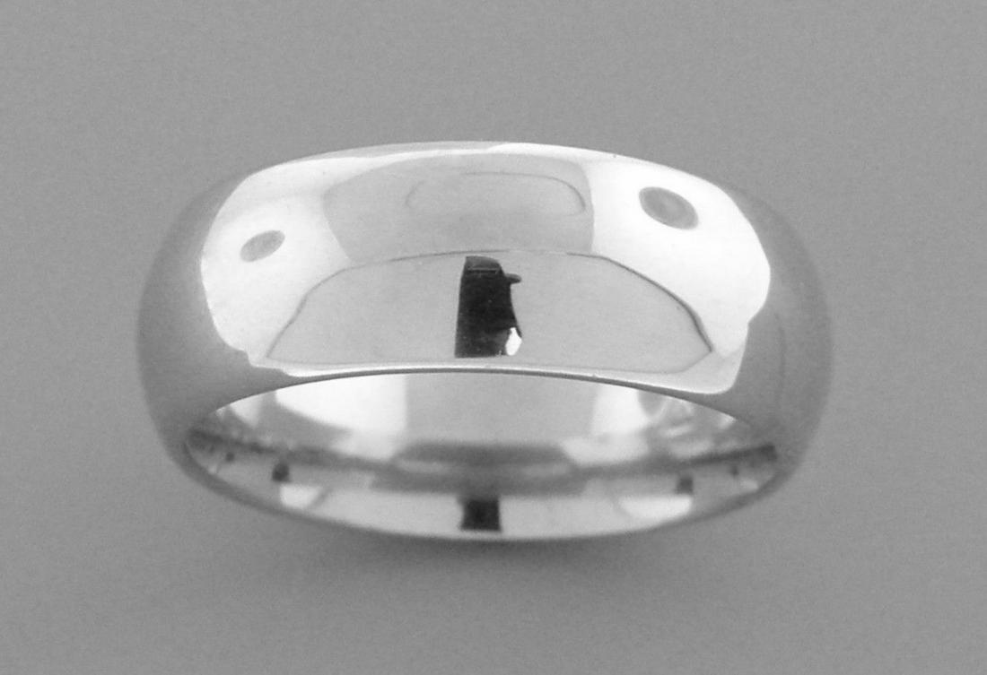 14K WHITE SOLID GOLD 6MM COMFORT BAND WEDDING RING 12 (1 of 2)
