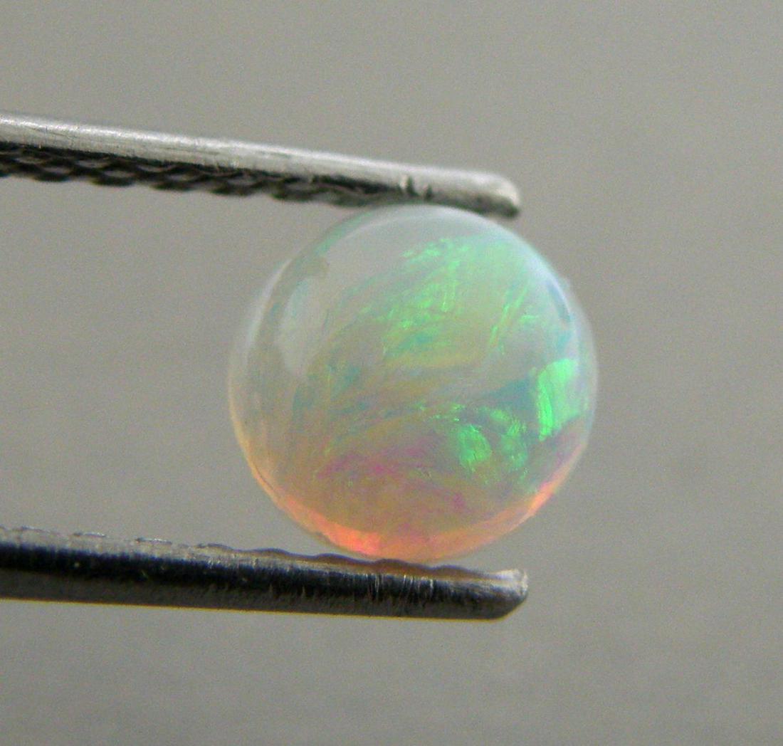 5mm NATURAL UNTREATED WHITE MULTI COLORED OPAL ROUND (1 of 1)