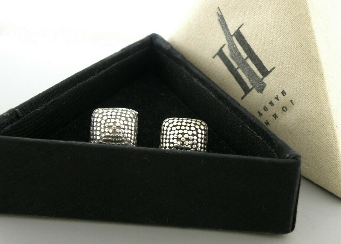 JOHN HARDY STERLING SILVER LARGE DOT CUFFLINKS WITH BOX (1 of 2)