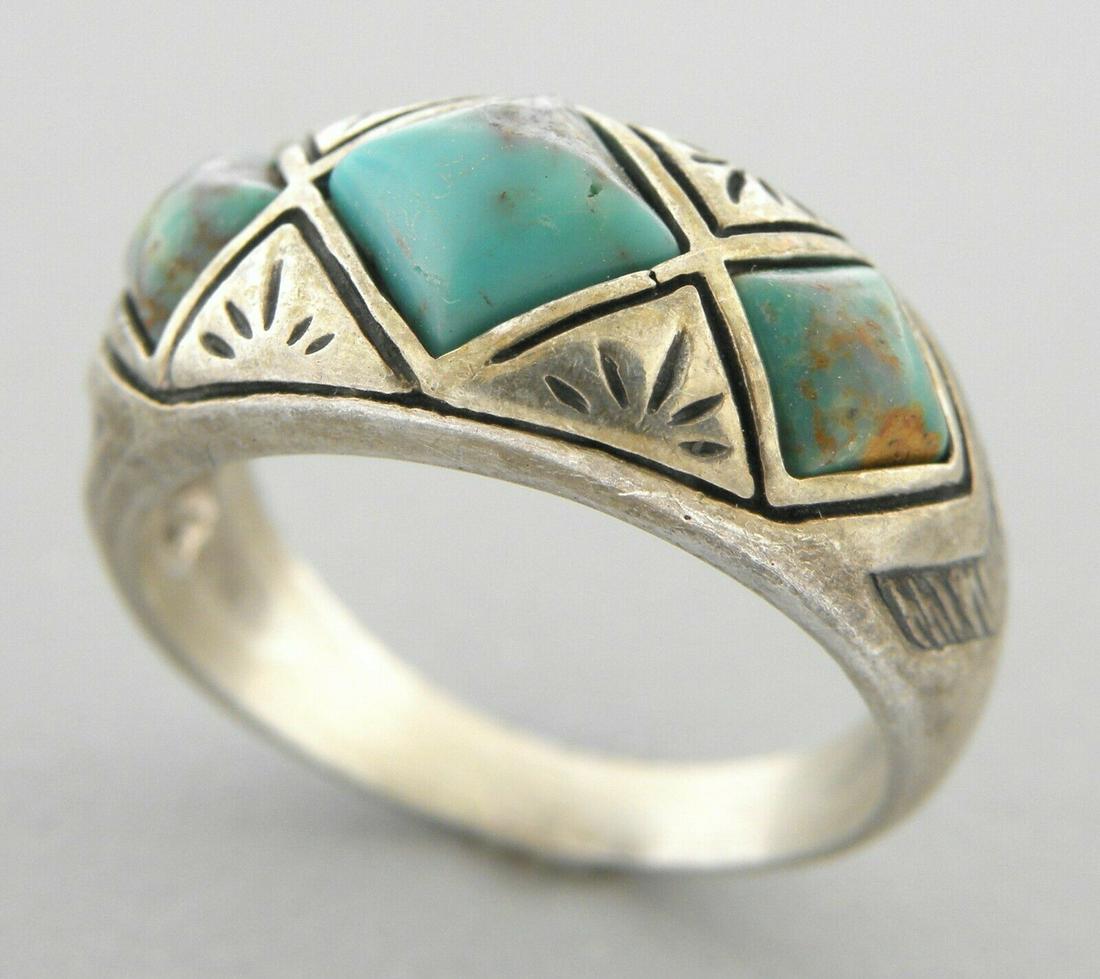 CAROL FELLEY STERLING SILVER OVAL TURQUOISE RING (1 of 2)