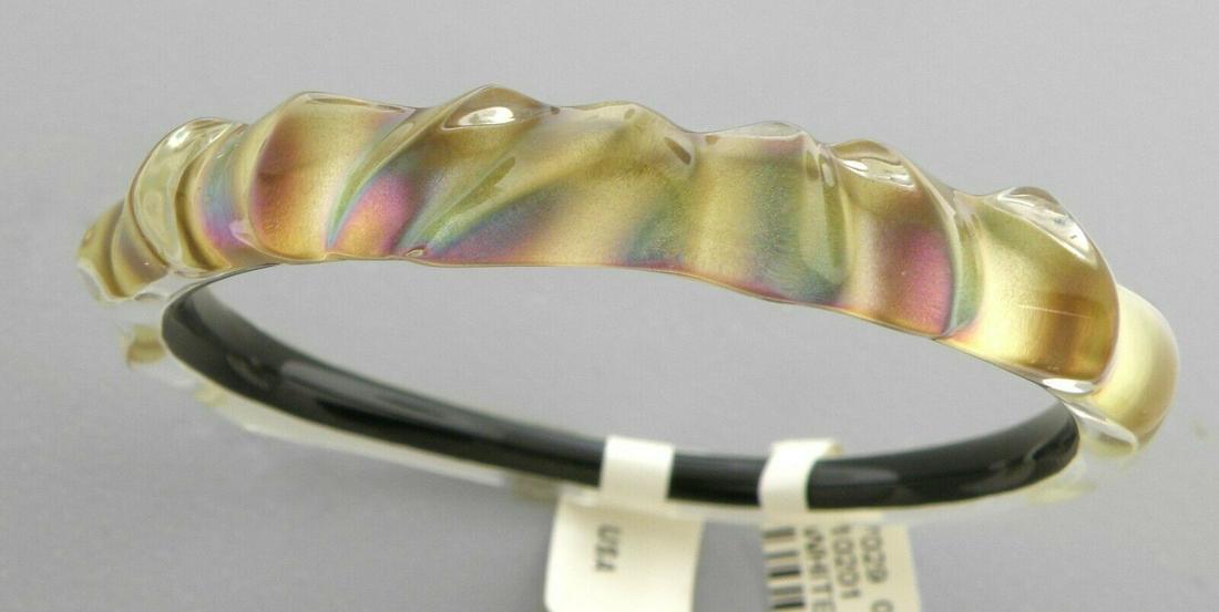 NEW ALEXIS BITTAR MULTI COLOR SCULPTURAL LUCITE BANGLE (1 of 2)