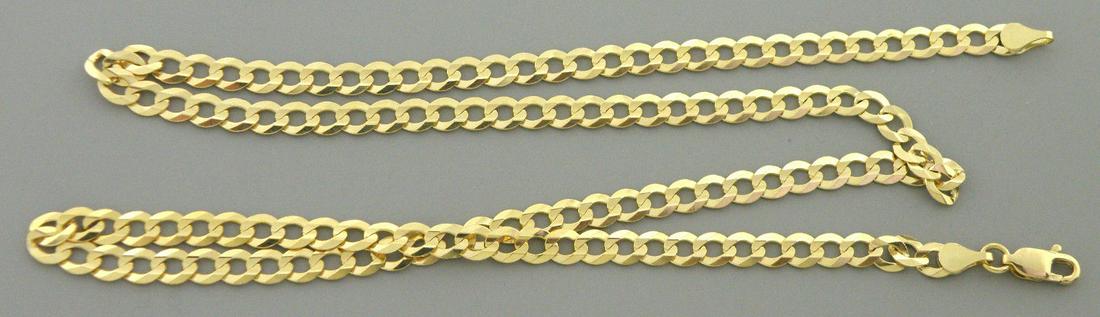 NEW 14K YELLOW GOLD CHAIN, 20" CURB NECKLACE 4.7MM (1 of 2)