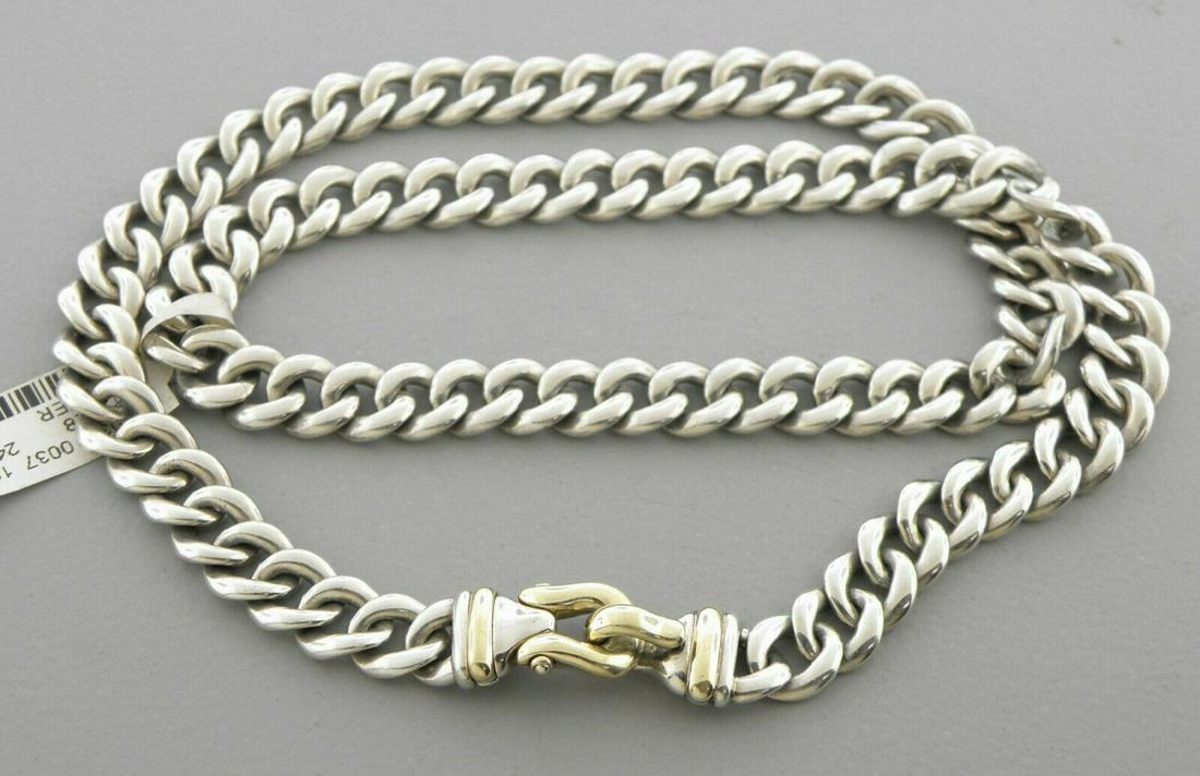 NEW DAVID YURMAN 14K STERLING SILVER BUCKLE NECKLACE (1 of 2)