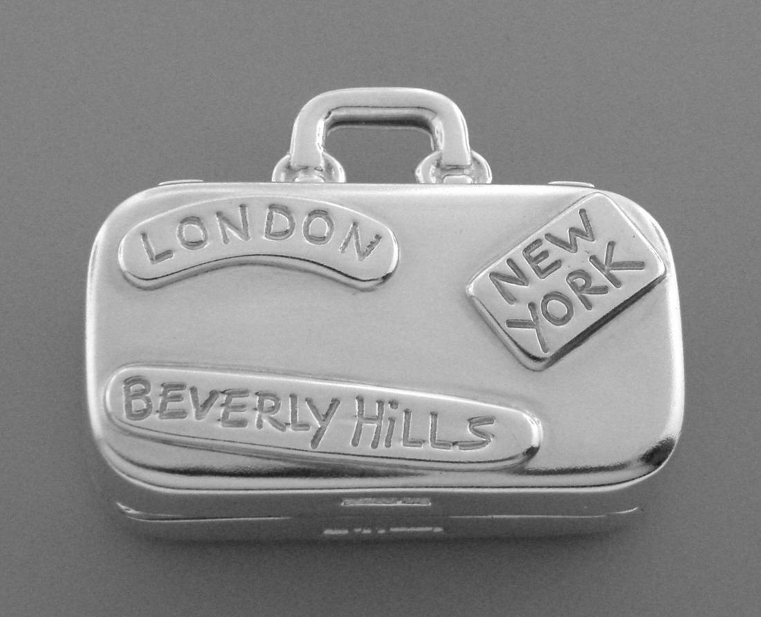 TIFFANY & Co. STERLING SILVER SUITCASE LUGGAGE PILL BOX (1 of 2)