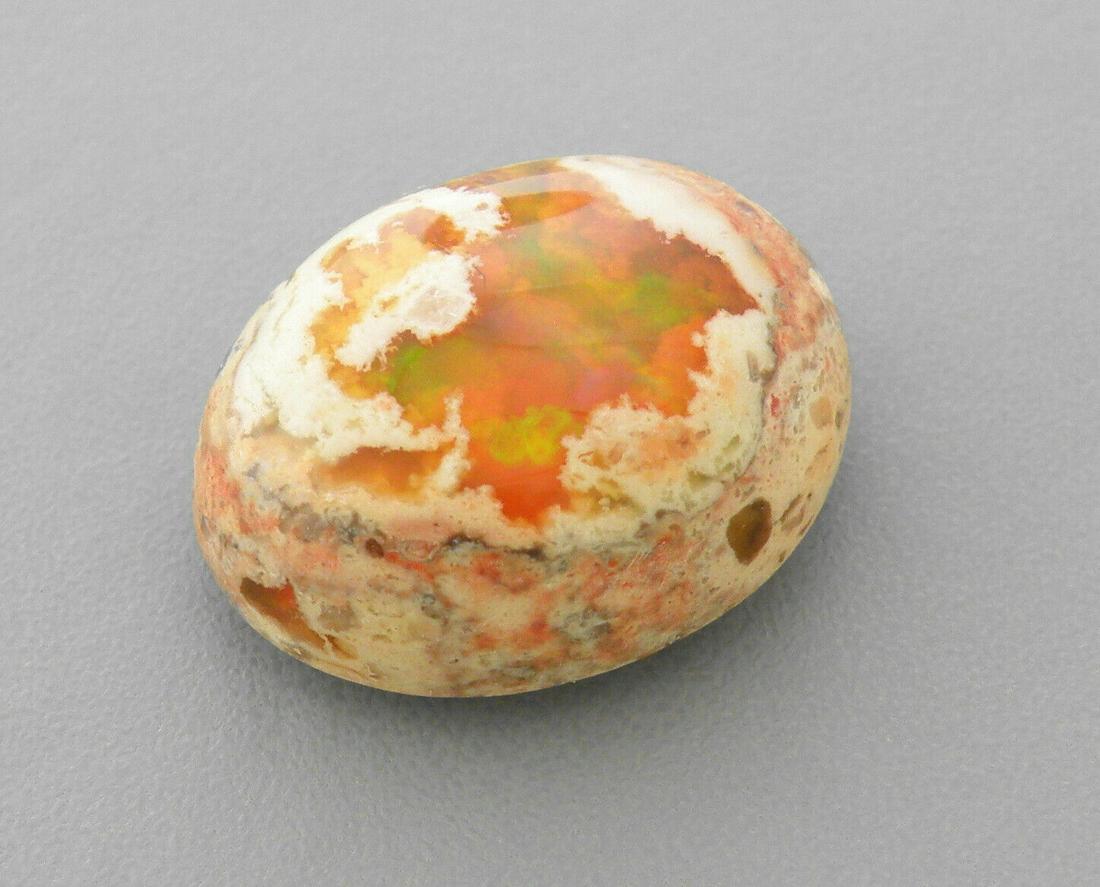 15.40ct NATURAL LOOSE OVAL CABOCHON MEXICAN FIRE OPAL (1 of 2)