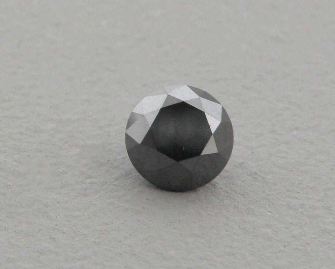 ROUND CUT LOOSE NATURAL BLACK DIAMOND  1mm (1 of 1)