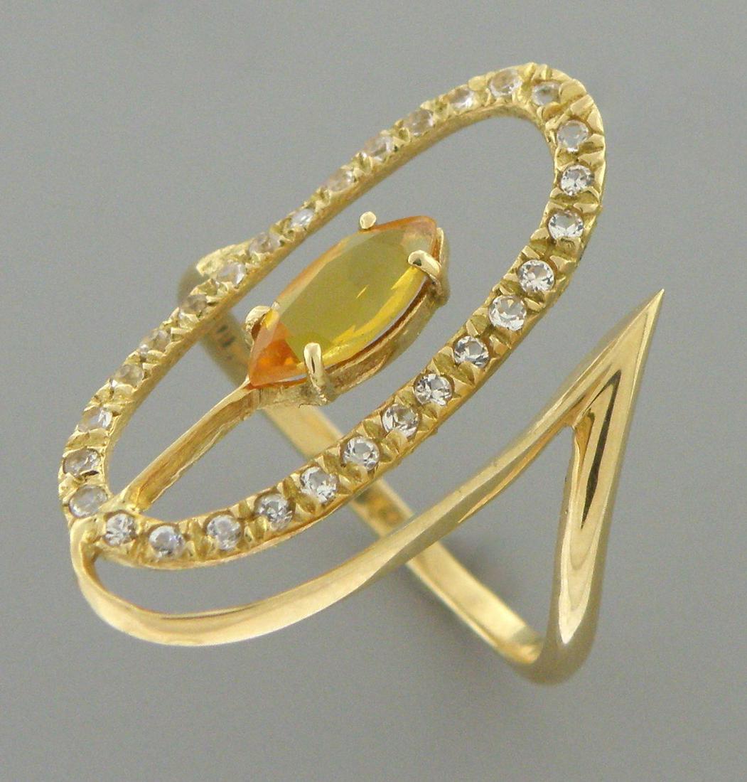 VINTAGE 14K YELLOW GOLD OLD MINE CUT DIAMOND RING (1 of 2)