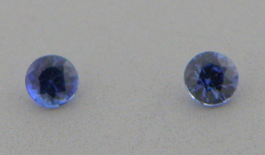 2.4mm MATCHING PAIR ROUND CUT NATURAL BLUE SAPPHIRE (1 of 1)