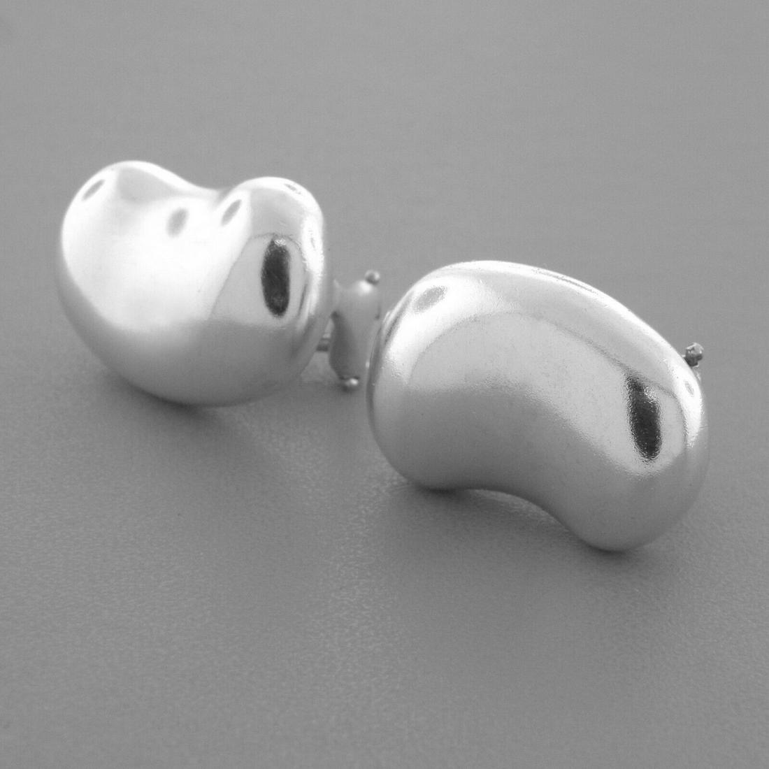 TIFFANY & Co. STERLING SILVER LARGE BEAN EARRINGS (1 of 2)