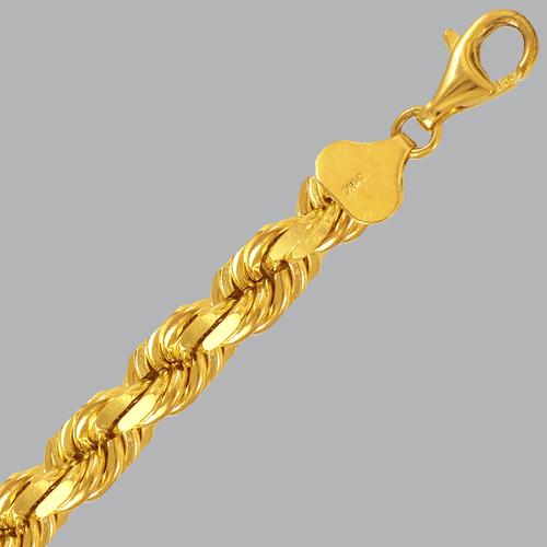 NEW YELLOW GOLD SOLID HEAVY ROPE CHAIN NECKLACE (1 of 2)